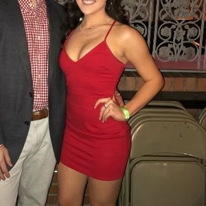 Red Bodycon Cocktail Formal Dress
